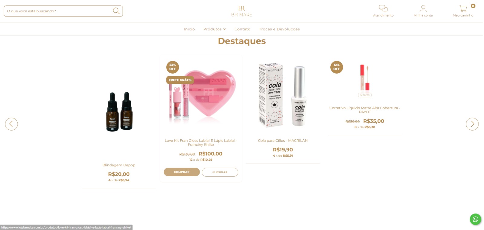 BRmaker Loja de Cosméticos e Maquiagem