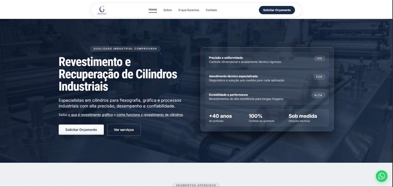 Graficon Revestimento e Recuperação de Cilindros Industriais